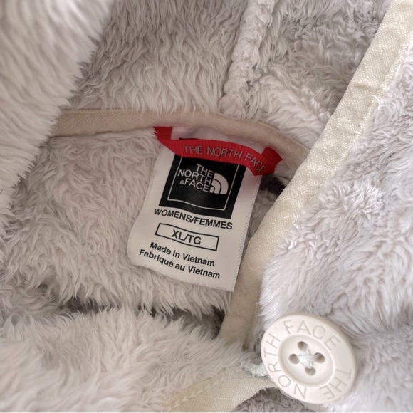 The North Face Cream Color Pullover Fleece Hooded Sweater Sweatshirt Hoodie - Picture 6 of 9
